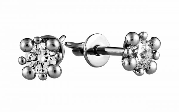 Серебряные серьги СВ2098-С Фото серьги серебряные с фианитом СВ2098-С средний вес 1.34 грамма