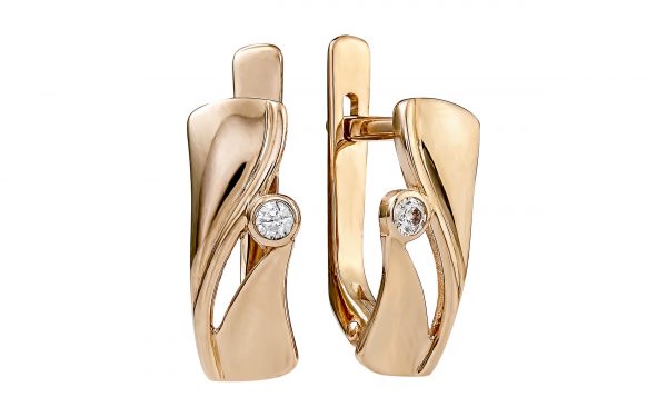 Золотые серьги СВ2105