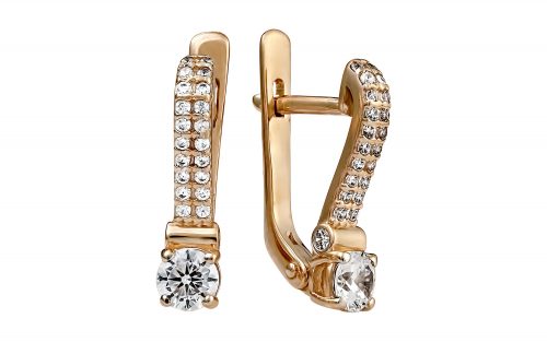 Золотые серьги СВ2107