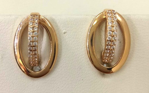 Фото золотые серьги СВ2137 средний вес 3.48 грамма