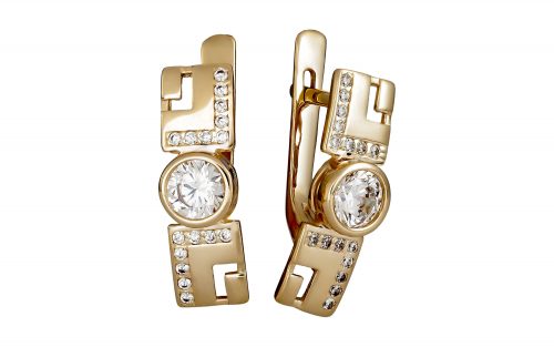 Золотые серьги СВ2142