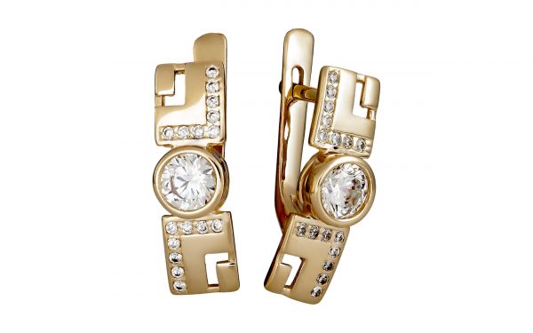 Золоті сережки СВ2142 Золотые серьги СВ2142