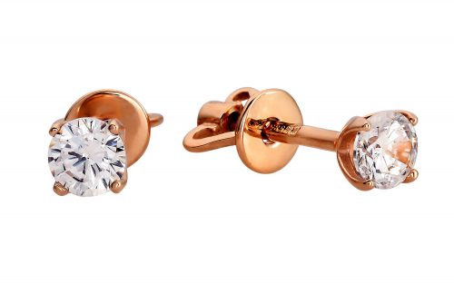 Золотые серьги с фианитом СВ2162