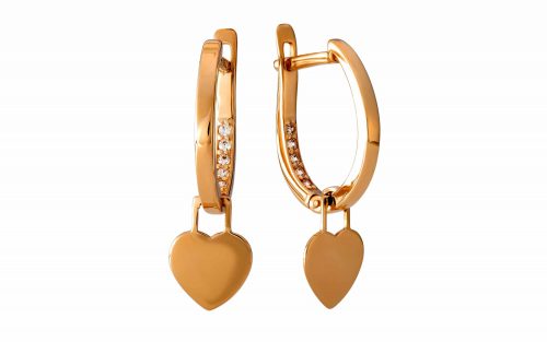 Золоті сережки з фианитом СВ2184