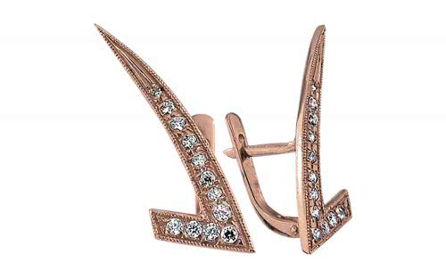 Золотые серьги СВ243