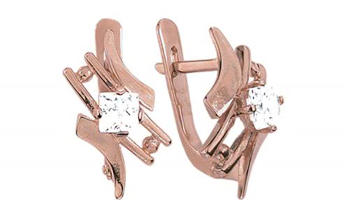 Золотые серьги СВ456