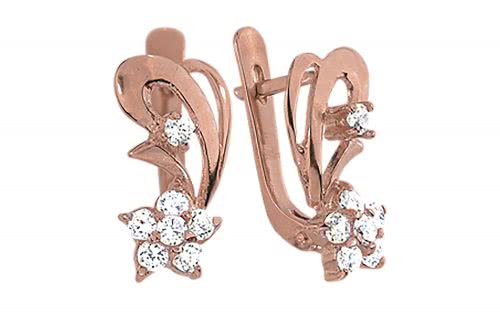 Золотые серьги СВ479