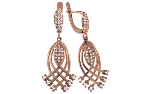 Золотые серьги СВ487