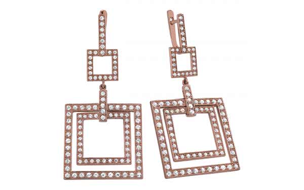 Золотые серьги СВ517.3