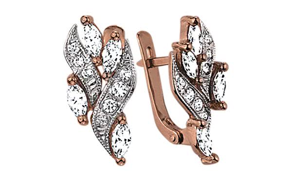 Золотые серьги СВ565