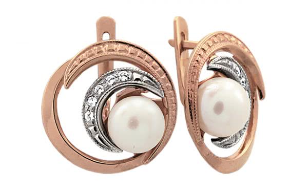 Золотые серьги СВ637