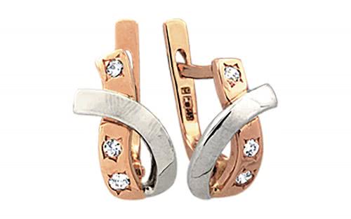 Золотые серьги СВ698