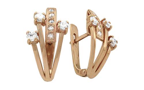 Золотые серьги СВ810