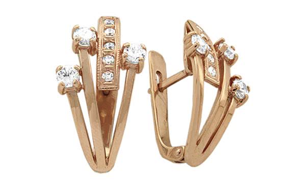 Золотые серьги СВ810