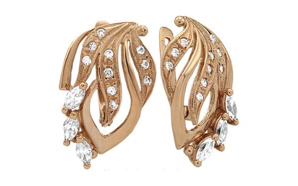 Золотые серьги СВ815