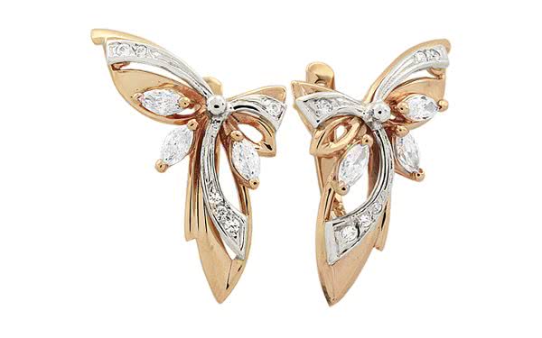 Золотые серьги СВ842