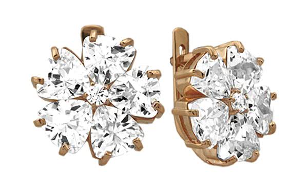 Серьги золотые СВ890 Золотые серьги СВ890