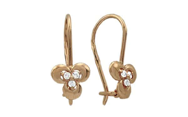 Золотые серьги СВ913