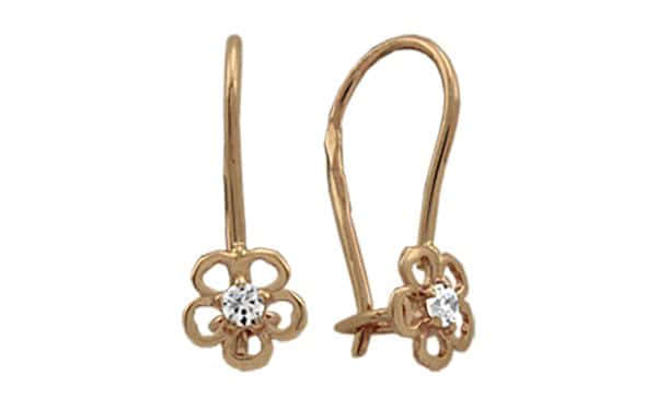 Золотые серьги СВ914